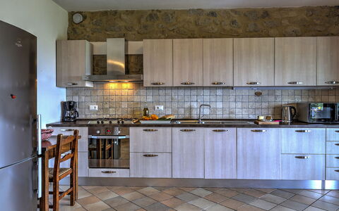 La Casa di Elsa 6: Kitchen, Kitchen Appliance, Countertop, Major Appliance, Cabinetry, Interior Design, Flooring, Home Appliance, Kitchen Sink, Furniture