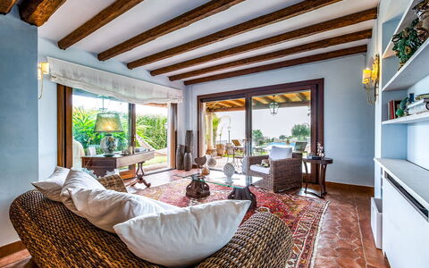 Villa Alba 12: Furniture, Interior Design, Flooring, Floor, Ceiling, Chair, Home, Couch, Table, Living Room