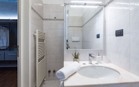 Villa Ninetta 10+1: Interior Design, Plumbing Fixture, Bathroom, Flooring, Floor, Tap, Sink, Plumbing, Room, Home