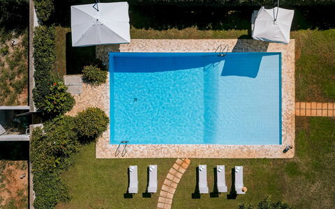Villa Demal 8+2: Swimming Pool, Blue, Resort, Composite Material, Leisure, Outdoor Furniture, Shade, Eco Hotel, Thermae, Water Feature