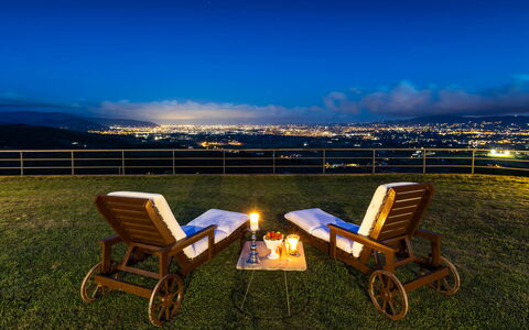 Villa Desiderio 9: Horizon, Landscape, Night, Dusk, Evening, Outdoor Furniture, Resort, Eco Hotel, Landscape Lighting, Landscaping