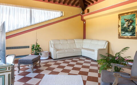Tenuta Astolfi 12+3: Flooring, Interior Design, Floor, Wood, Furniture, Ceiling, Lighting, Room, Living Room