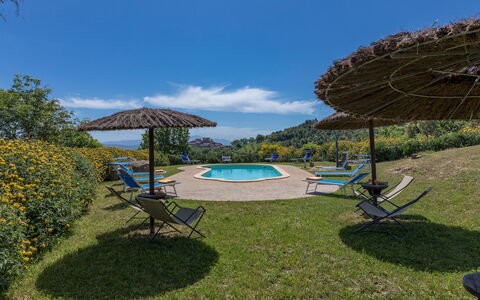 Podere San Ansano 14+2: Blue, Swimming Pool, Outdoor Furniture