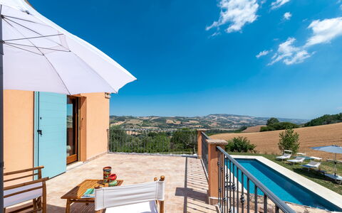 Casale Principessa 6+2: Swimming Pool, Outdoor Furniture, Furniture, Chair, Resort, Umbrella, Eco Hotel, Balcony, Shade, Outdoor Table