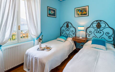 Villa la Dolce 8: Furniture, Interior Design, Bedroom, Bed, Floor, Wood, Flooring, Bedding, Linens, Bed Sheet