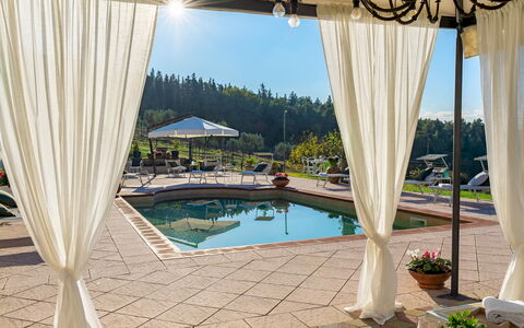Villa Beltramonto 14: Swimming Pool, Furniture, Outdoor Furniture, Shade, Chair, Resort, Eco Hotel, Outdoor Structure, Leisure, Curtain