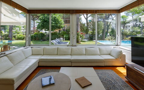 Villa Guidi 10: Furniture, Interior Design, Couch, Flooring, Floor, Wood, Living Room, Ceiling, Apartment, Lighting