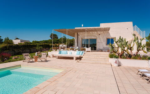 Villa Gialonia 8+2: Swimming Pool, Resort, Umbrella, Shade, Estate, Landscaping, Garden, Outdoor Furniture, Eco Hotel, Villa