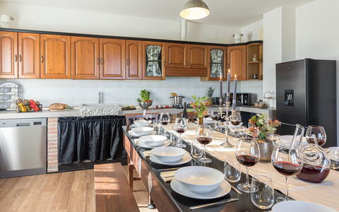 Casale Bella Vita 8+4: Furniture, Kitchen, Kitchen Appliance, Countertop, Major Appliance, Interior Design, Cabinetry, Flooring, Wood, Home Appliance