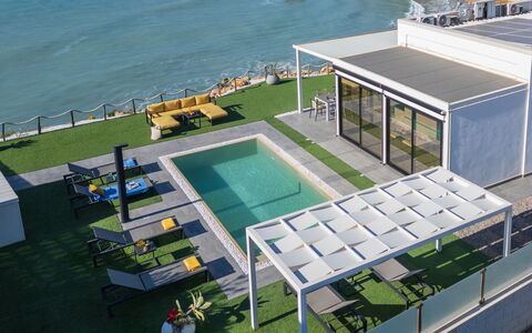 Villa Sabbie Rosse 6: Swimming Pool, Resort, Sea, Leisure, Shade, Outdoor Furniture, Ocean, Coast, Villa, Hotel