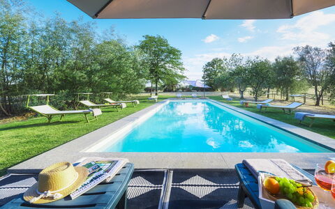 Casale Dell Oasi 12: Blue, Swimming Pool, Garden, Landscaping, Estate, Lawn, Resort, Shade, Eco Hotel, Outdoor Furniture