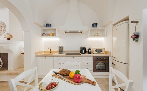 La Torre di Monsignore 12: Interior Design, Furniture, Ceiling, Flooring, Lighting, Floor, Kitchen, Light Fixture, Room, Kitchen Appliance