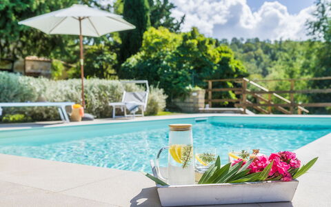 Podere Caprarecce 8: Swimming Pool, Shrub, Outdoor Furniture, Resort, Garden, Flowerpot, Leisure, Eco Hotel, Landscaping