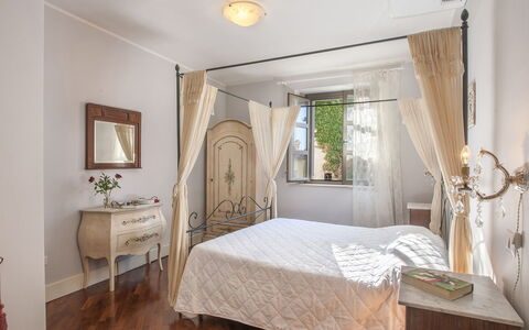 Villa Cappelletti 16+2: Furniture, Interior Design, Bed, Bedroom, Wood, Bedding, Floor, Ceiling, Room, Bed Sheet