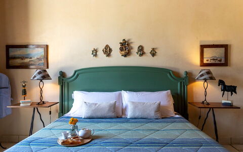 Villa Terra del Sole 8: Furniture, Interior Design, Bedroom, Bed, Wood, Bedding, Textile, Linens, Bed Sheet, Room