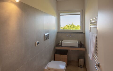 Villa Kimia 8: Flooring, Bathroom, Wall, Plumbing Fixture, Interior Design, Floor, Bathroom Sink, Sink, Tap, Plumbing