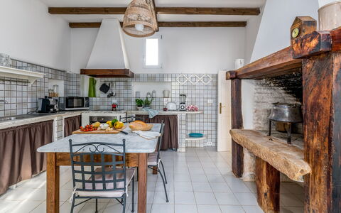 Masseria Profilo 8: Kitchen, Interior Design, Furniture, Countertop, Ceiling, Flooring, Room, Kitchen Appliance, Home, Floor