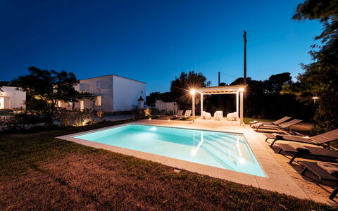 Masseria Profilo 8: Swimming Pool, Resort, Residential Area, Composite Material, Estate, Eco Hotel, Shade, Leisure, Hacienda, Outdoor Furniture
