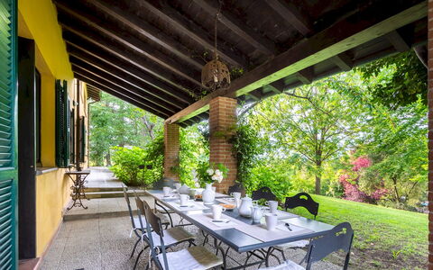 Tenuta Contessa Chiara 17: Furniture, Door, Chair, Shade, Garden, Estate, Kitchen & Dining Room Table, Backyard, Bicycle, Outdoor Furniture