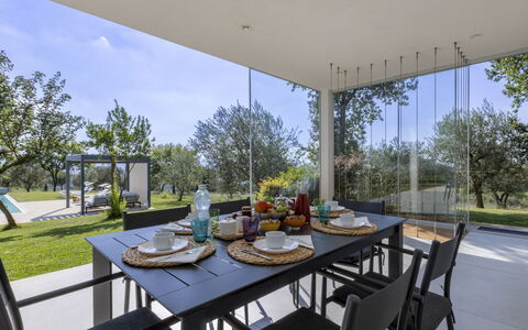Villa Petrillo 6: Furniture, Chair, Land Lot, Outdoor Furniture, Shade, Kitchen & Dining Room Table, Garden, Eco Hotel, Landscaping, Yard