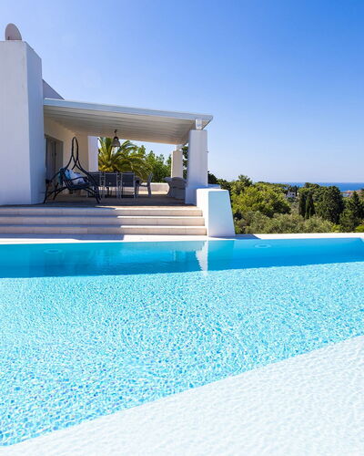 Villa Calypso 8: Blue, Swimming Pool, Composite Material, Resort, Shade, Eco Hotel, Villa, Tile, Tropics, Hotel