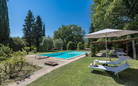 Casale le Querce di Cetona 8: Swimming Pool, Garden, Estate, Shade, Landscaping, Lawn, Yard, Villa, Backyard, Resort
