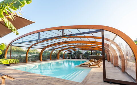 Villa i Mori 4: Wood, Composite Material, Eco Hotel, Leisure, Swimming Pool, Shade, Garden, Outdoor Structure, Wood Stain, Resort