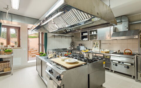 Tenuta Esdra 20: Kitchen, Kitchen Appliance, Countertop, Major Appliance, Kitchen Stove, Home Appliance, Stove, Gas Stove, Cabinetry, Lighting