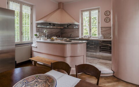 Villa Liberty Albisola 6+2: Interior Design, Wood, Flooring, Kitchen, Countertop, Floor, Ceiling, Home, Lighting, Cabinetry