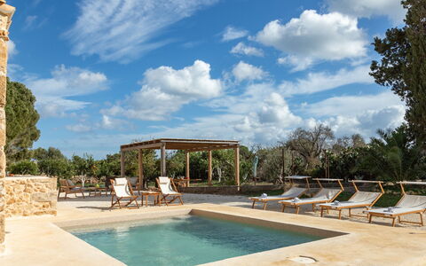Palmento San Lorenzo 6: Outdoor Furniture, Shade, Flagstone, Swimming Pool, Resort, Outdoor Structure