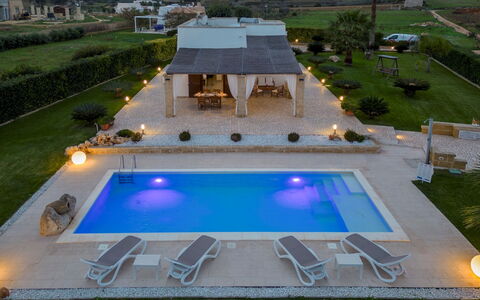 Villa Serena 4: Swimming Pool, Thermae, Resort, Outdoor Furniture, Water Feature, Eco Hotel, Umbrella, Estate, Furniture, Flagstone