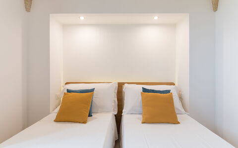 Villa Serena 4: Wall, Interior Design, Apartment, Floor, Home, Bedroom, Bed, Ceiling, Bed Frame, Bedding
