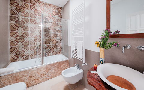 Villa Giari 8: Bathroom, Plumbing Fixture, Flooring, Interior Design, Floor, Tap, Sink, Plumbing, Tile, Bathroom Sink