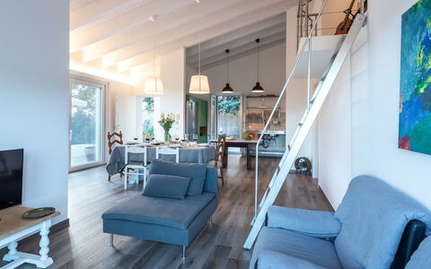 Dimora Campo delle Mura 4+2: Furniture, Interior Design, Wood, Flooring, Chair, Couch, Ceiling, Floor, Table, Living Room