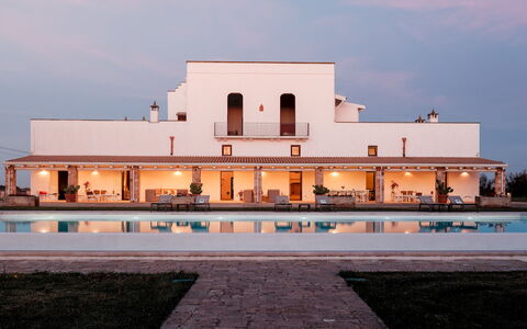 Masseria Samali 14+4: Dusk, Swimming Pool, Villa, Evening, Hacienda, Hotel, Resort