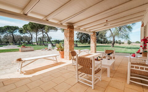 Masseria Samali 14+4: Garden, Shade, Estate, Resort, Outdoor Furniture, Landscaping, Lawn, Hacienda, Backyard, Outdoor Structure