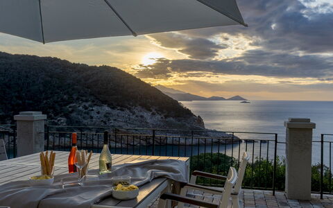 Villa Meraviglia 8: Coastal And Oceanic Landforms, Furniture, Coast, Hill, Sea, Outdoor Furniture, Chair, Resort, Balcony, Ocean