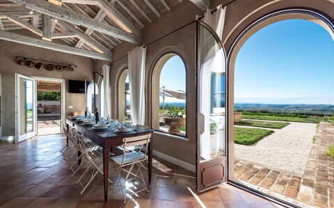 Villa Dianella 8+2: Interior Design, Architecture, Furniture, Home, Chair, Estate, Kitchen & Dining Room Table, Villa, Mansion, Dining Room