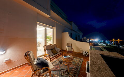 Nova Domus 6: Apartment, Balcony, Wood Stain, Houseplant, Chair, Hotel, Penthouse Apartment, Flowerpot