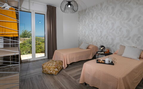 Dimora degli Ulivi 10: Furniture, Interior Design, Wood, Bedroom, Floor, Flooring, Linens, Textile, Bed, Bed Sheet