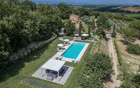 Villa Pianello 10: Swimming Pool, Estate, Landscaping, Villa, Park, Outdoor Furniture, Backyard, Hacienda, Resort, Plantation