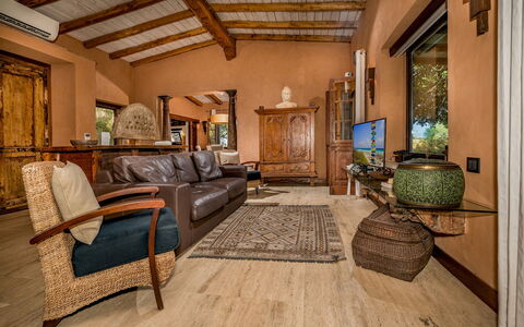 Villa Ashram 6: Furniture, Wood, Flooring, Interior Design, Couch, Floor, Living Room, Chair, Ceiling, Table