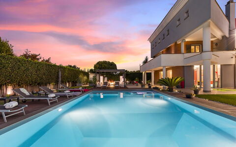 Villa Tiberio 6+2: Swimming Pool, Resort, Estate, Eco Hotel, Hotel, Villa, Hacienda, Mansion, Courtyard, Landscape Lighting
