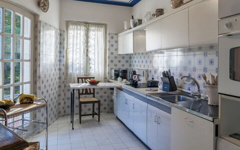 Villa del Prato 8: Kitchen, Major Appliance, Flooring, Countertop, Interior Design, Kitchen Appliance, Furniture, Cabinetry, Floor, Home