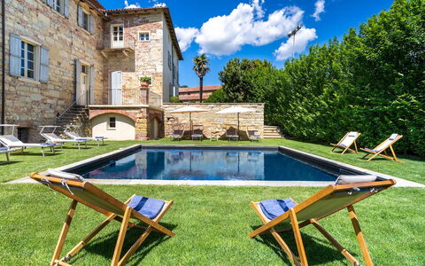 Palazzo Pozzo Bonelli 14: Outdoor Furniture, Swimming Pool, Estate, Resort, Leisure, Villa, Sunlounger, Hotel, Courtyard, Mansion