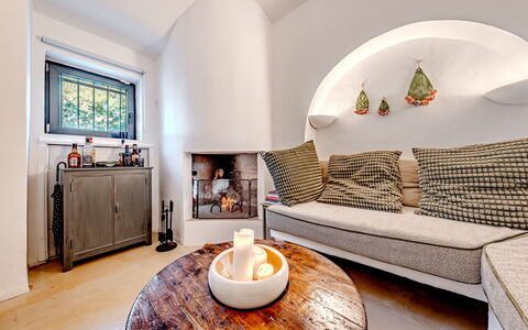 Casale di Amelì 5: Furniture, Interior Design, Wall, Flooring, Floor, Room, Lighting, Ceiling, Home, Living Room