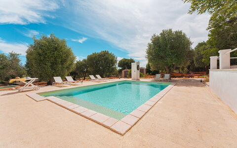 Casale di Amelì 5: Blue, Swimming Pool, Shade, Estate, Hacienda, Landscaping, Villa, Backyard, Resort