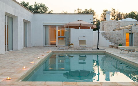 Villa Puspo 8: Swimming Pool, Composite Material, Outdoor Furniture, Water Feature, Resort, Plaster, Villa, Houseplant, Hotel