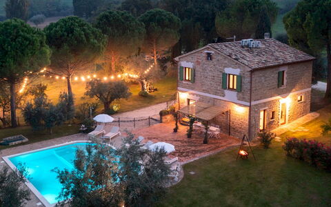 Villa Cherubini 8+1: Residential Area, Home, Cottage, Estate, Night, Mansion, Backyard, Garden, Yard, Lawn