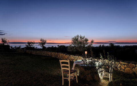 Kyvos 10: Horizon, Dusk, Furniture, Evening, Sea, Sunset, Ocean, Coast, Sunlight, Chair